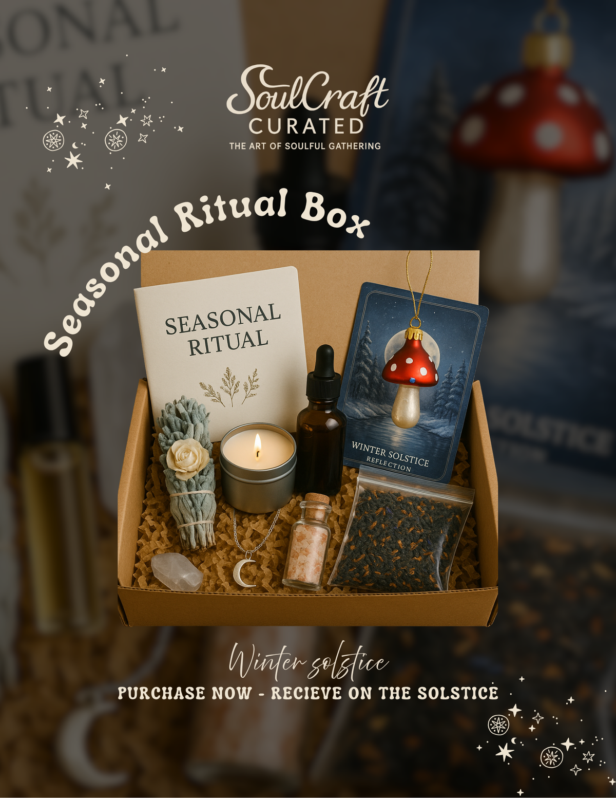 Winter Solstice Ritual Box - Full Moon (Virtual Circle Access + Added Gift)